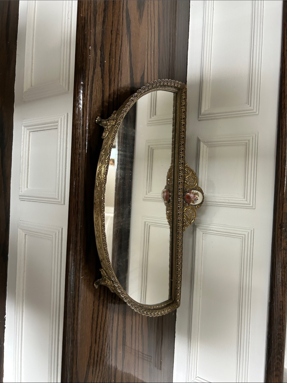 Vintage Gold Ornate Vanity Tray